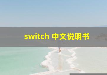 switch 中文说明书